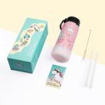 Mollcity Water Bottle Water Bottle Kids- Stainless Steel Flask with Straw Wide Mouth BPA-Free Leak Proof 350ML/475ML hanya RM43.90 di Shopee