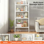 NR Lerberg 5 Tier Multipurpose Storage Rack Metal Bookshelf Slanted Shelves / Rak Besi / Rak Serbaguna Rak Buku Murah 架子 hanya RM32.30 di Shopee