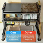 Oo Kitchen Rack Dish Rack Rak Dapur Kabinet Rak Pinggan Mangkuk Dish Drainer Sink Rack Kitchen Rak Sinki Cabinet hanya RM78.80 di Shopee