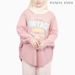 PANDAEYES Vintage Batwing Sweatshirt CLO-CNWJ1114BL hanya RM20.90 di Shopee
