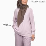 Panda Eyes Knitted Sweatshirt Pants Set CLO-CNKS1101BLLP hanya RM29.90 di Shopee