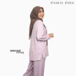 Panda Eyes Knitted Sweatshirt Pants Set CLO-CNKS1101BLLP hanya RM29.90 di Shopee