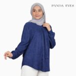 Panda Eyes Pleated Blouse CLO-CNWJ1094BL hanya RM16.90 di Shopee