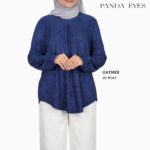 Panda Eyes Pleated Blouse CLO-CNWJ1094BL hanya RM16.90 di Shopee