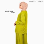 Panda Eyes Pleated Blouse Pants Set CLO-CN3318SETLP hanya RM29.90 di Shopee