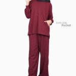 Panda Eyes Pocket Sweatshirt Pants Set CLO-CNJY0292BLLP hanya RM29.90 di Shopee