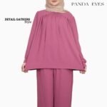 Panda Eyes Set Blouse Pants Getah CLO-CNJJ3781BLLP hanya RM29.90 di Shopee