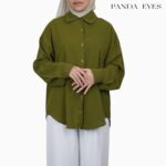 Panda Eyes Solid Kemeja CLO-CNSY618BL hanya RM20.90 di Shopee