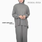 Panda Eyes Turtleneck Pants Set CLO-CNWJ1113BLLP hanya RM29.90 di Shopee