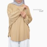 Panda Eyes Waffle Batwing Blouse CLO-CNWJ1117BL hanya RM16.90 di Shopee