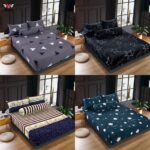 Premium Cotton Bedsheet 4 In 1 Queen 2 In 1 Single Fitted Getah Keliling Cadar Sarung Katil Sarung Tilam Lapis Katil hanya RM6.98 di Shopee
