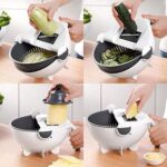 *READY STOCK* 9 IN 1 Vegetable Cutter Manual Carrot Chopper Potato Grater Food Slicer - Penyagat / Sayur / Kentang Lobak hanya RM7.90 di Shopee