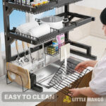 Rak Pinggan Sinki Mangkuk Stainless Steel Rak Dapur Drying Rack Dish Kitchen Organizer Rack Sink Dish Drainer/B7 hanya RM32.99 di Shopee