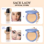 SACE LADY Waterproof Face Makeup set Flawless Foundation+Compact Powder Kit hanya RM29.99 di Shopee