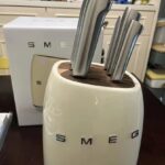 SMEG Stainless Steel Knife Block Set Kitchenware & Tableware SMEG Knife Set 7 Piece hanya RM259.00 di Shopee