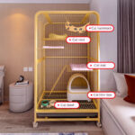 Sangkar Kucing Besar 2 3 Tingkat 4 Level Cat Cage Large Cat House Indoor Dog Cage Cat Villa Platform Besar Rumah Kucing hanya RM129.00 di Shopee