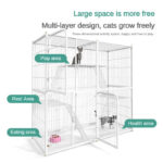 Sangkar Kucing Besar Murah 3 Tingkat 2 Level Cat Cage Big Size Large Platform Cat House Cat Villa White for Many Cats hanya RM189.00 di Shopee