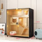 Sangkar Kucing Cat Cage Anak Kucing Toughened Glass Door Ladder Large Pet House villa solid wood giant cat cage hanya RM340.00 di Shopee