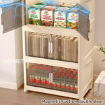 Storage Box Foldable Cabinet Storage With Door Storage Box Clothes Kotak Simpanan Kitchen Cabinet Rak Almari/B103 hanya RM29.99 di Shopee