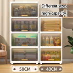Storage Cabinet Large Space Transparent Almari Baju Plastik Cabinet Storage Box Kitchen Cabinet Drawer Kabinet Dapur 收納櫃 hanya RM69.80 di Shopee