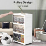 Storage Cabinet Large Space Transparent Almari Baju Plastik Cabinet Storage Box Kitchen Cabinet Drawer Kabinet Dapur 收納櫃 hanya RM69.80 di Shopee