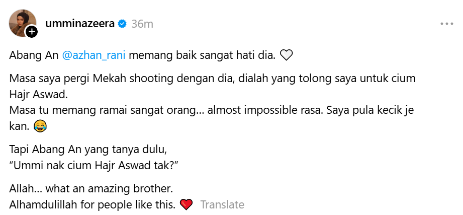 Ummi Nazeera Puji Sifat Baik Azhan Rani – ‘Dialah Yang Tolong Saya ...