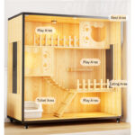 Upgrade New Premium Cat Cage Tempered Glass Door Villa Sangkar Kucing 🐈🐱🐈🐱 Tidur hanya RM599.00 di Shopee