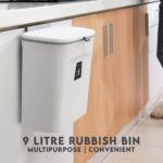 Upgraded Hanging Trash 9L Can Dustbin Rubbish Bin Cabinet Door Floor Wall Mounted Kitchen Tong Sampah Sangkut hanya RM12.49 di Shopee
