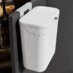 Wall Mounted Kitchen Trash Can Hanging Trash Bin For Bathroom Kitchens Cabinet Door With Lid Garbage Cans Cabinet Stor hanya RM11.75 di Shopee
