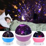 《 𝗔𝗨𝗧𝗢 𝗥𝗢𝗧𝗔𝗧𝗘 》4 LED + HD Projector Romantic Galaxy Starry Night Light Color Changing Lamp USB Lampu Langit Bintang 星空球灯 hanya RM7.67 di Shopee