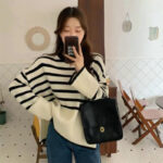 【Malaysia stock】Women Ladies O-Neck Long Sleeve Knit Top Sweaters Shirts Loose Blouse Amika1 hanya RM11.99 di Shopee