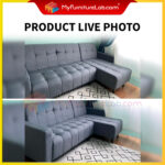 【READY STOCK】𝐌𝐘𝐅𝐔𝐑𝐍𝐈𝐓𝐔𝐑𝐄𝐋𝐀𝐁®: NAVY L-Shape Fabric Sofa Cheap Ikea Furniture Katil Sofa Nordic Murah Home hanya RM479.00 di Shopee