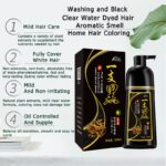 一洗黑洗发水 500mL Natural Black Hair Shampoo Hair Dye Professional 3-In-1 Wash/Nourish/Dye Grey Hair White Hair Turn To Black hanya RM10.98 di Shopee