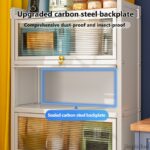 🔥Ready Stock🔥Kitchen rack floor-multi-layer microwave oven storage cabinet organizer shelf with wheels dapur kabinet hanya RM139.00 di Shopee