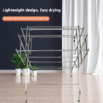 🔥🔥【9112】Stainless Steel Clothes Rack Rak Penyidai Baju Hanger Baju Clothes Drying Rack Hanger Laundry Hanger Foldable hanya RM24.80 di Shopee